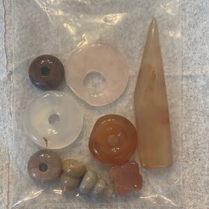 Assorted Stone Beads and Pendant Set